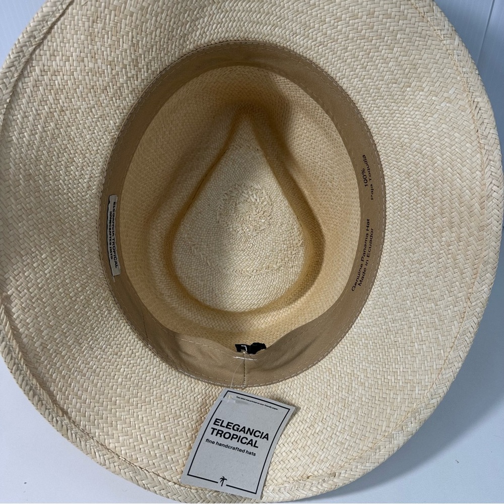 Elegancia Tropical Desierto Classic Panama Hat Handwoven NWT Unisex Sz L… - Picture 7 of 16